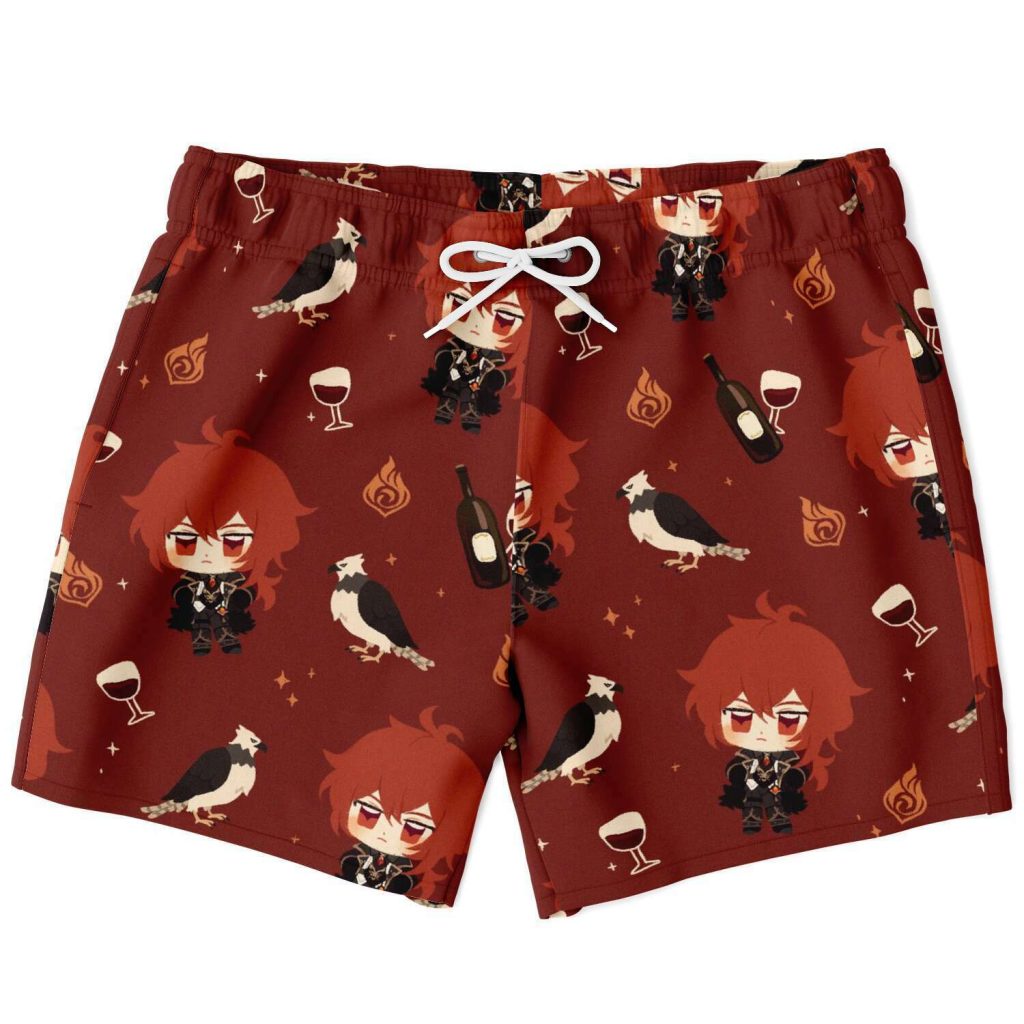 Diluc Genshin Impact Swim Trunks 1 - Genshin Merch