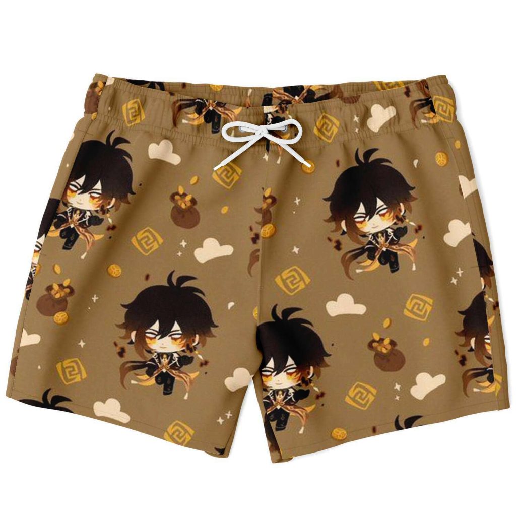 Zhongli Genshin Impact Swim Trunks 1 - Genshin Merch